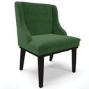 Ver imagem 1 de Cadeira Decorativa Sala de Jantar Base Fixa de Madeira Firenze Suede Verde Esmeralda/Preto G19 - Gra
