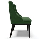Ver mais imagens de Cadeira Decorativa Sala de Jantar Base Fixa de Madeira Firenze Suede Verde Esmeralda/Preto G19 - Gra