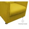 Poltrona Decorativa Ilda 01 Lugar Suede Amarelo Atual Estofados - 2