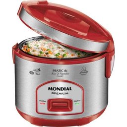 Panela Elétrica de Arroz Mondial 6X Pe-45 Vermelha - 127V - 4