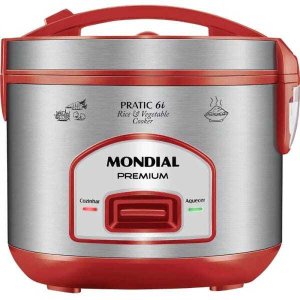 Panela Elétrica de Arroz Mondial 6X Pe-45 Vermelha - 127V