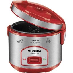 Panela Elétrica de Arroz Mondial 6X Pe-45 Vermelha - 127V - 2