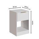 Ver imagem 3 de Mesa de Cabeceira com Gaveta e Nicho Aberto Exportação