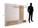 Ver imagem 4 de Painel Suspenso Tocantins 1.6 para Tv 60'' com 1 Porta 1 Nicho e Prateleira Off White Freijó - Colib