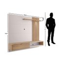 Ver imagem 4 de Painel Suspenso Tocantins 1.6 para Tv 60'' com 1 Porta 1 Nicho e Prateleira Off White Freijó - Colib