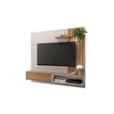 Ver imagem 2 de Painel Suspenso Tocantins 1.6 para Tv 60'' com 1 Porta 1 Nicho e Prateleira Off White Freijó - Colib