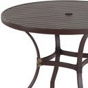 Ver imagem 6 de Mesa Roma com Tampo Ripado 80cm Alumínio - Varanda Cozinha Marrom