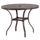 Ver imagem 1 de Mesa Roma com Tampo Ripado 80cm Alumínio - Varanda Cozinha Marrom