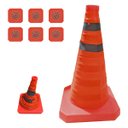 Ver imagem 4 de Cone de Sinalizaçao Portatil Dobravel Kit 6 Uni Retratil Balizador Trafego Obra Estacionamento Const