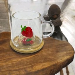 Kit 2 Caneca Xicara 3d Vidro Borossilicato Morango Melancia - 6