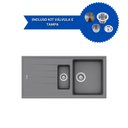 Ver imagem 2 de Cuba de Cozinha em Quartzo Schock By Arell 203e + Válvula de Inox com Cesto e Tampa Decorativa