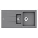 Ver imagem 1 de Cuba de Cozinha em Quartzo Schock By Arell 203e + Válvula de Inox com Cesto e Tampa Decorativa