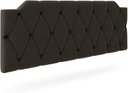 Ver imagem 1 de Cabeceira Kelly Box Estofada Painel Quarto Queen 1,40 Suspensa Almofadada Luxo Marrom - Pc Móveis