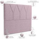Ver imagem 3 de Cabeceira Cama Box Casal Queen 160cm Aura Suede W01 Rosê - Mpozenato