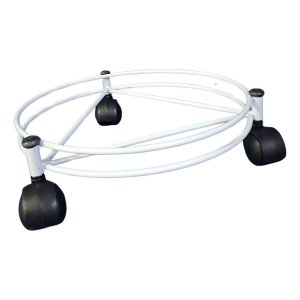 Suporte para Botijão ou Vaso com 3 Rodinhas Reforçado Branco 45kg - Nv500p