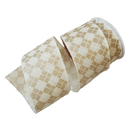 Ver imagem 2 de Fita Decorativa Natal Poliéster Bege/dourada Comp 9.14m X Larg 6.50cm