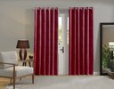 Ver imagem 1 de Cortina Jacquard Sala Quarto e Escritório P/ Varão 2 metros Cor:Vermelha