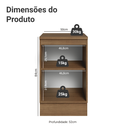 Ver imagem 5 de Balcão de Cozinha 50cm 1 Porta (com Tampo) Rustic/Crema Vik Madesa