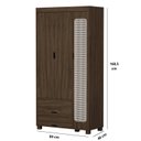 Ver imagem 3 de Roupeiro 3 Portas e 2 Gavetas Clara Tela