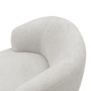 Ver imagem 5 de Poltrona Decorativa Orgânica Living Have Base Madeira Giratória Bouclê Off White - Desk Design