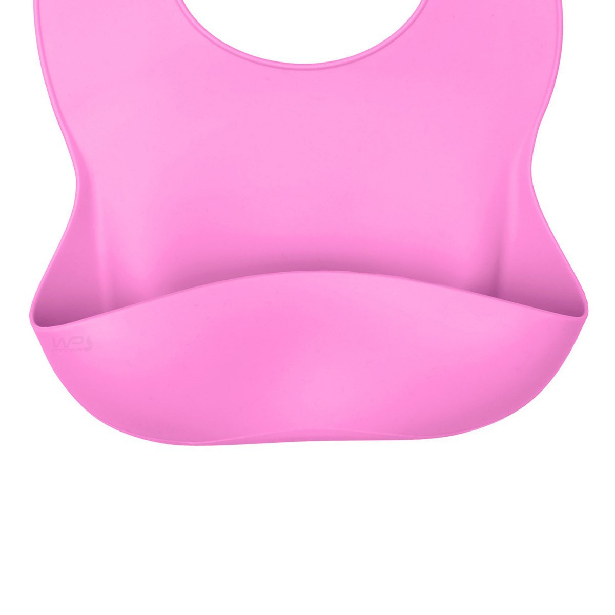 Babeiro Babador Infantil Com Pega Migalhas Silicone Macio e Confortável - Wp Connect Rosa - 3