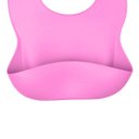 Ver imagem 3 de Babeiro Babador Infantil Com Pega Migalhas Silicone Macio e Confortável - Wp Connect Rosa