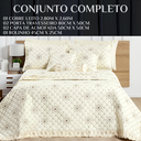 Ver imagem 6 de Kit Colcha Casal King Pérola 100%algodao 200 Fios Super Elegante:vanilla