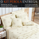 Ver imagem 2 de Kit Colcha Casal King Pérola 100%algodao 200 Fios Super Elegante:vanilla