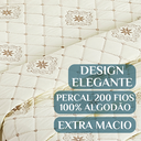 Ver imagem 3 de Kit Colcha Casal King Pérola 100%algodao 200 Fios Super Elegante:vanilla
