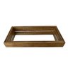 Bandeja Espelhada de Madeira Envernizada - Retangular para Lavabo / Bar / Sala - 1