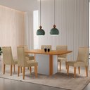 Ver imagem 1 de Mesa de Jantar Isadora 180cm Tampo MDF Laminado Turim 07 Naturale Off White