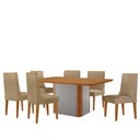 Ver imagem 2 de Mesa de Jantar Isadora 180cm Tampo MDF Laminado Turim 07 Naturale Off White