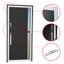 Ver imagem 2 de Porta Alumínio Lambril Visione c/Puxador e.Mix Preto 100 Brimak