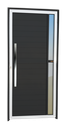 Ver imagem 1 de Porta Alumínio Lambril Visione c/Puxador e.Mix Preto 100 Brimak
