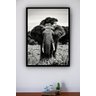 Quadro Decorativo Foto Elefante P&amp;b - 70x50cm:moldura Branca - 2