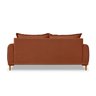 Sofá Living 2 Lugares Bouclê 1.60m Pés em Madeira Boucle Terracota Bz Home Decor - 3