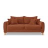 Sofá Living 2 Lugares Bouclê 1.60m Pés em Madeira Boucle Terracota Bz Home Decor - 4