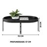 Mesa de Centro com Pés Metálicos Preto Loki Shop Jm - 3