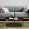 Mesa de Centro com Pés Metálicos Preto Loki Shop Jm - 2
