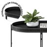 Mesa de Centro com Pés Metálicos Preto Loki Shop Jm - 4