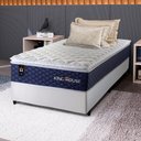 Ver imagem 1 de Conjunto Cama Box Solteirão c/ Molas Ensacadas Lagras Branco 96x203x66