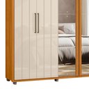 Ver imagem 6 de Guarda Roupa Casal 250cm com Espelho Vibe Off/cinamomo Z10 - Mpozenato
