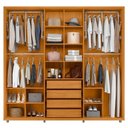 Ver imagem 5 de Guarda Roupa Casal 250cm com Espelho Vibe Off/cinamomo Z10 - Mpozenato