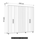 Ver imagem 4 de Guarda Roupa Casal 250cm com Espelho Vibe Off/cinamomo Z10 - Mpozenato