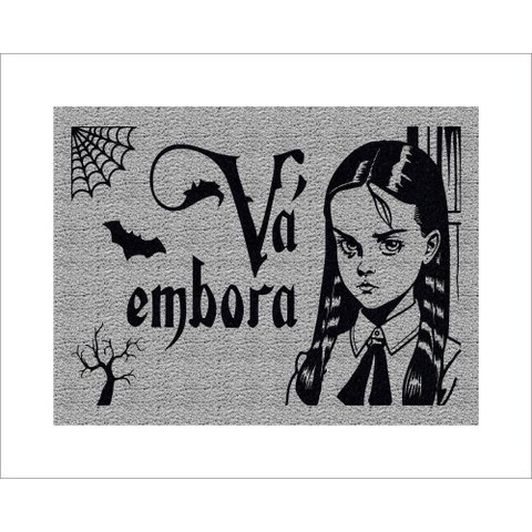 Tapete Capacho Vá Embora Wandinha