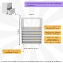 Ver imagem 3 de Mesa de Cabeceira 38,3cm com 1 Gaveta Ripada Multimóveis Cr35246