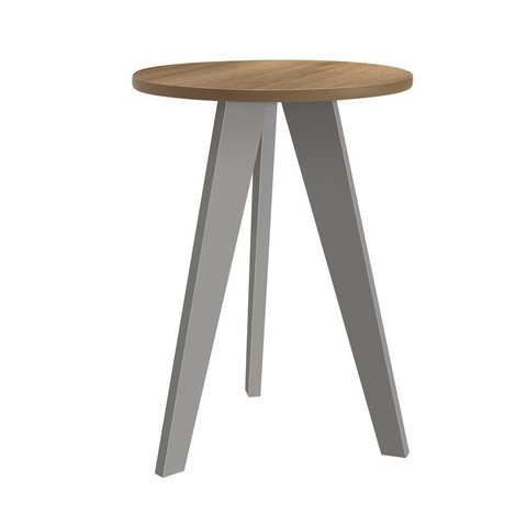 Mesa de Canto Prince Mezzo Fosco com Pés Cinza - Reller Móveis