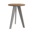 Ver imagem 1 de Mesa de Canto Prince Mezzo Fosco com Pés Cinza - Reller Móveis
