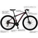 Ver imagem 2 de Bicicleta Esportiva Aro 29 Shimano 21 Marcha Suspensão Freio a Disco 531 Quadro 18 Alumínio Preto