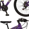 Bicicleta Esportiva Aro 29 Shimano 21 Marcha Suspensão Freio a Disco 531 Quadro 18 Alumínio Roxo/ - 5